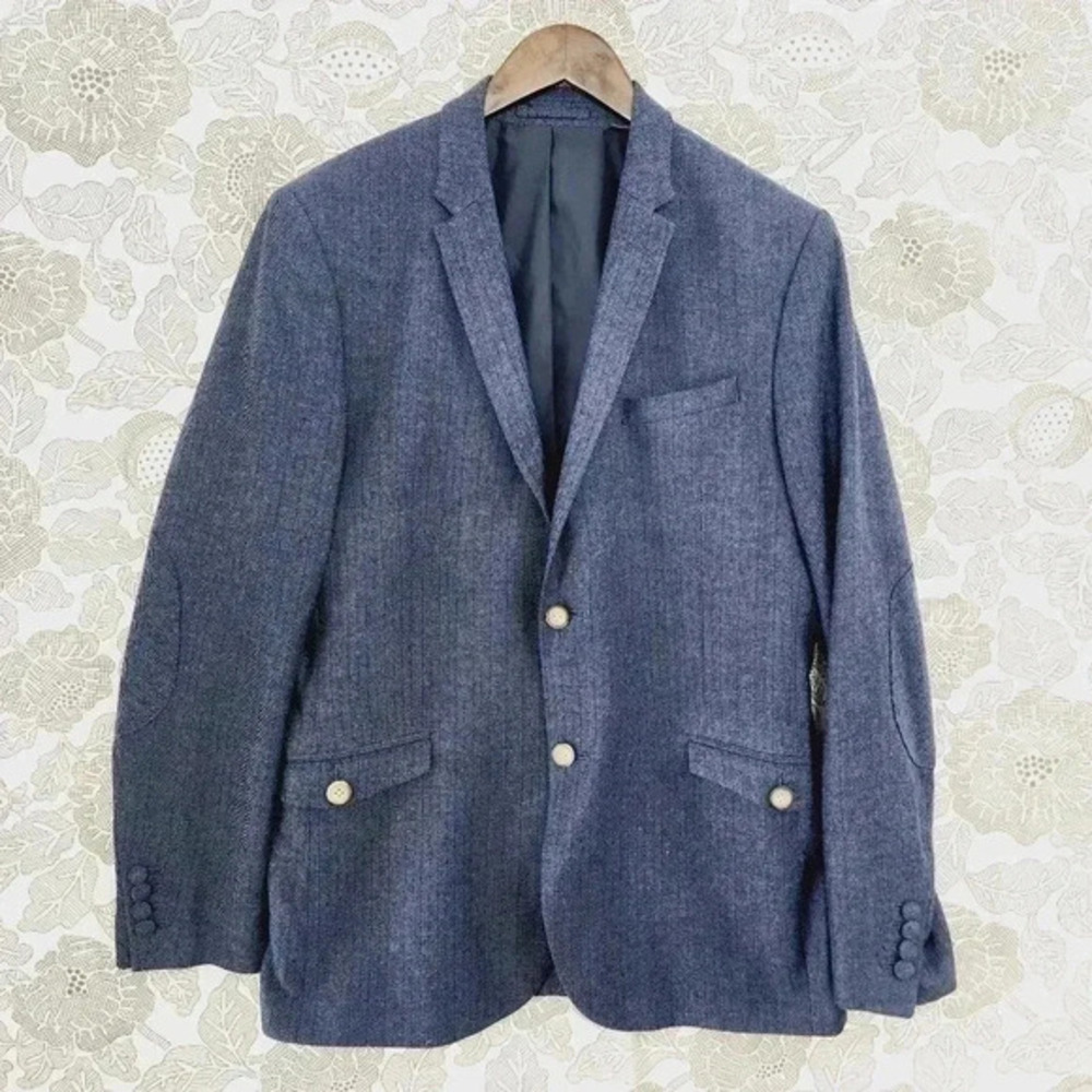 Ben Sherman Wool Blend Men's Blazer Blue‎ Size L